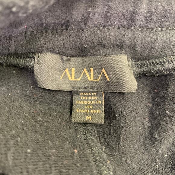 ALAIA Size M Black Cotton Blend Wide Leg Casual Crop Pants - Picture 6 of 8